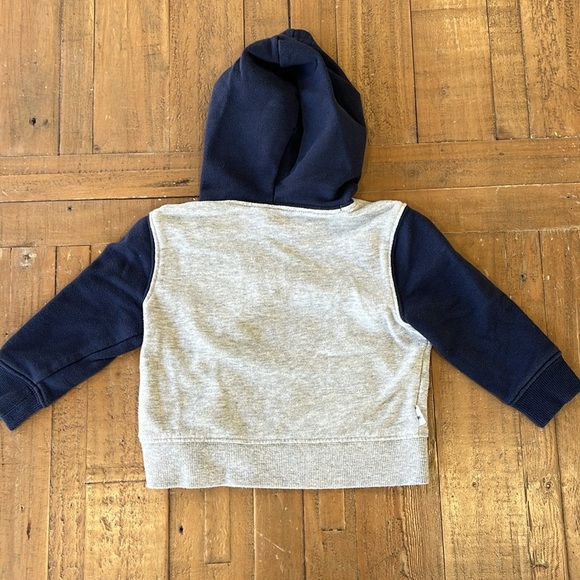 Janie and jack peanuts snoopy Charlie Brown navy and gray hoodie sweatshirt - Picture 5 of 5